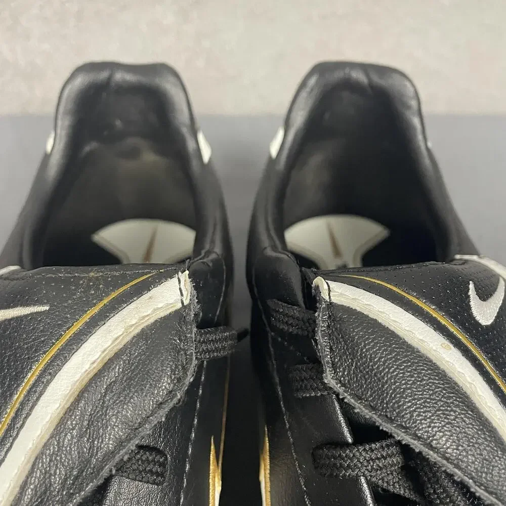 Nike Tiempo Legend III Soccer Shoes Mens Size 8 Black White Gold Firm Ground - Picture 5 of 14